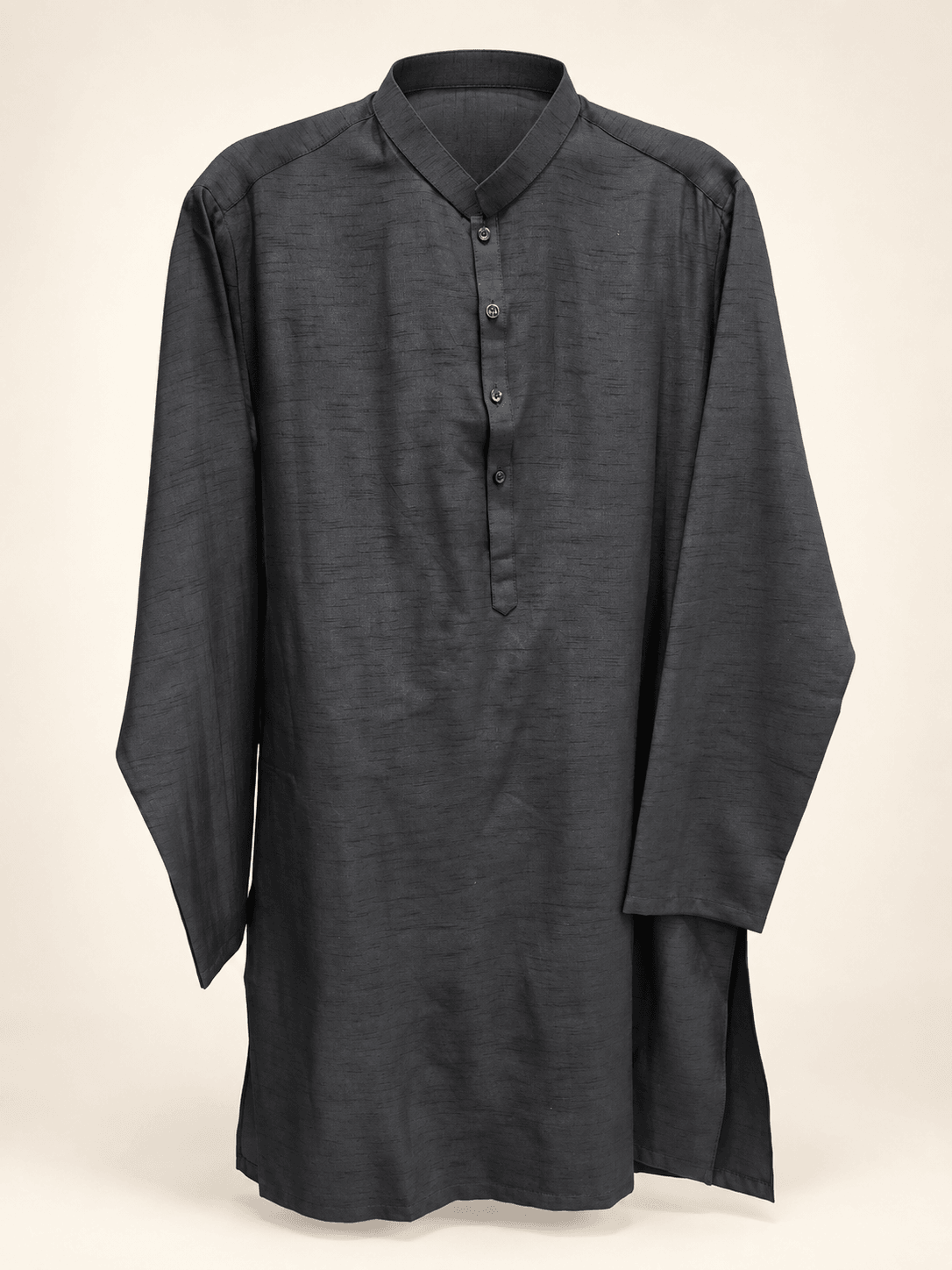 Onyx Slub Silk Kurta