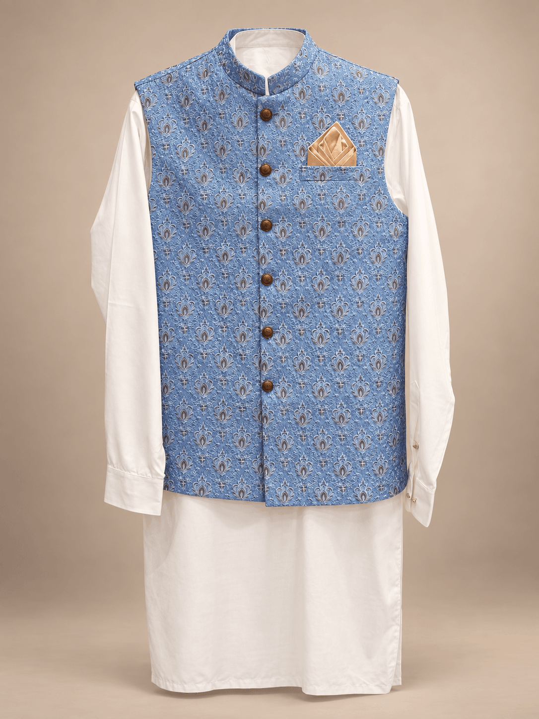 Royal Blue Chikankari Waistcoat Collection