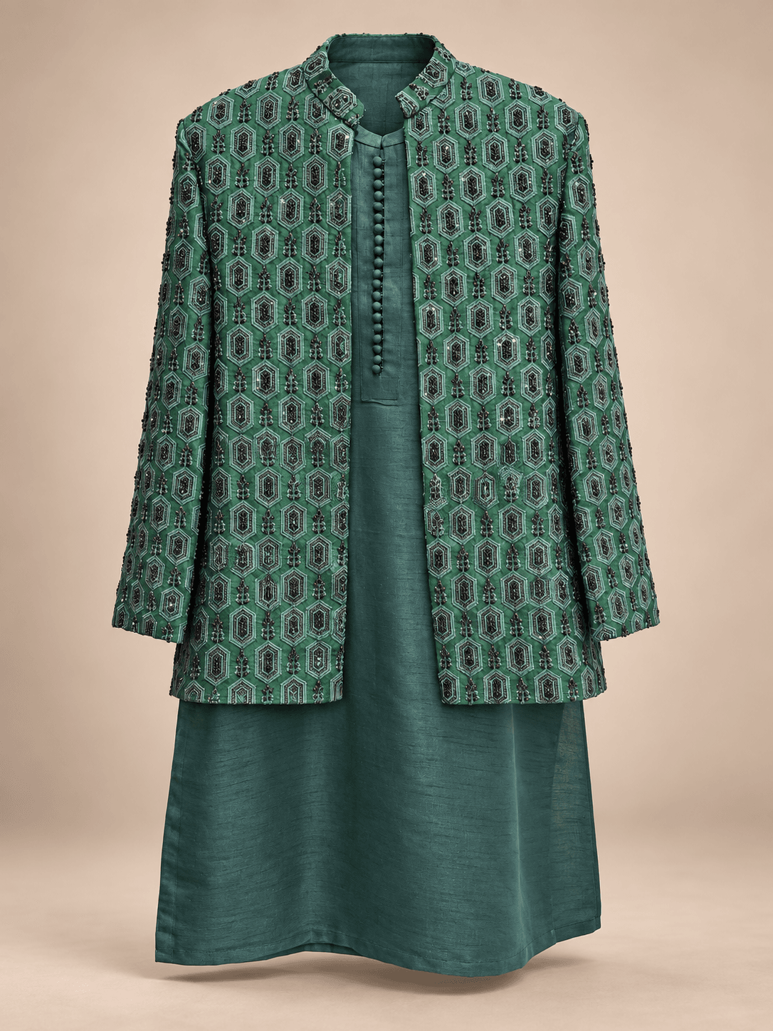Emerald Zardozi Jacket Collection