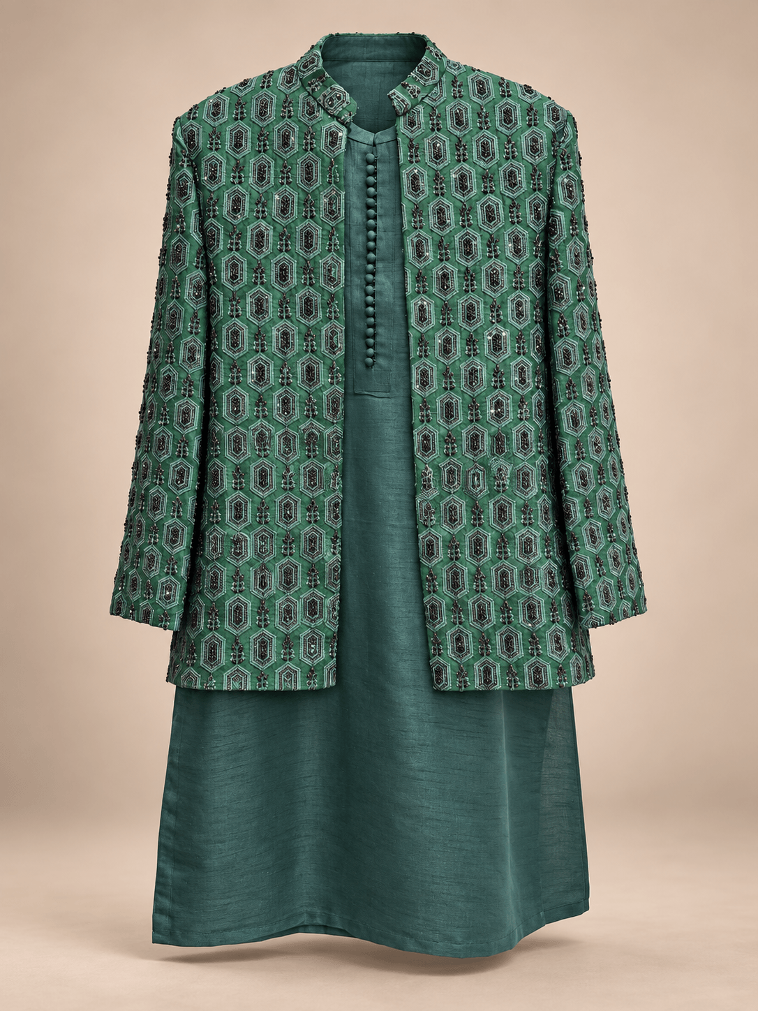 Emerald Zardozi Jacket Collection