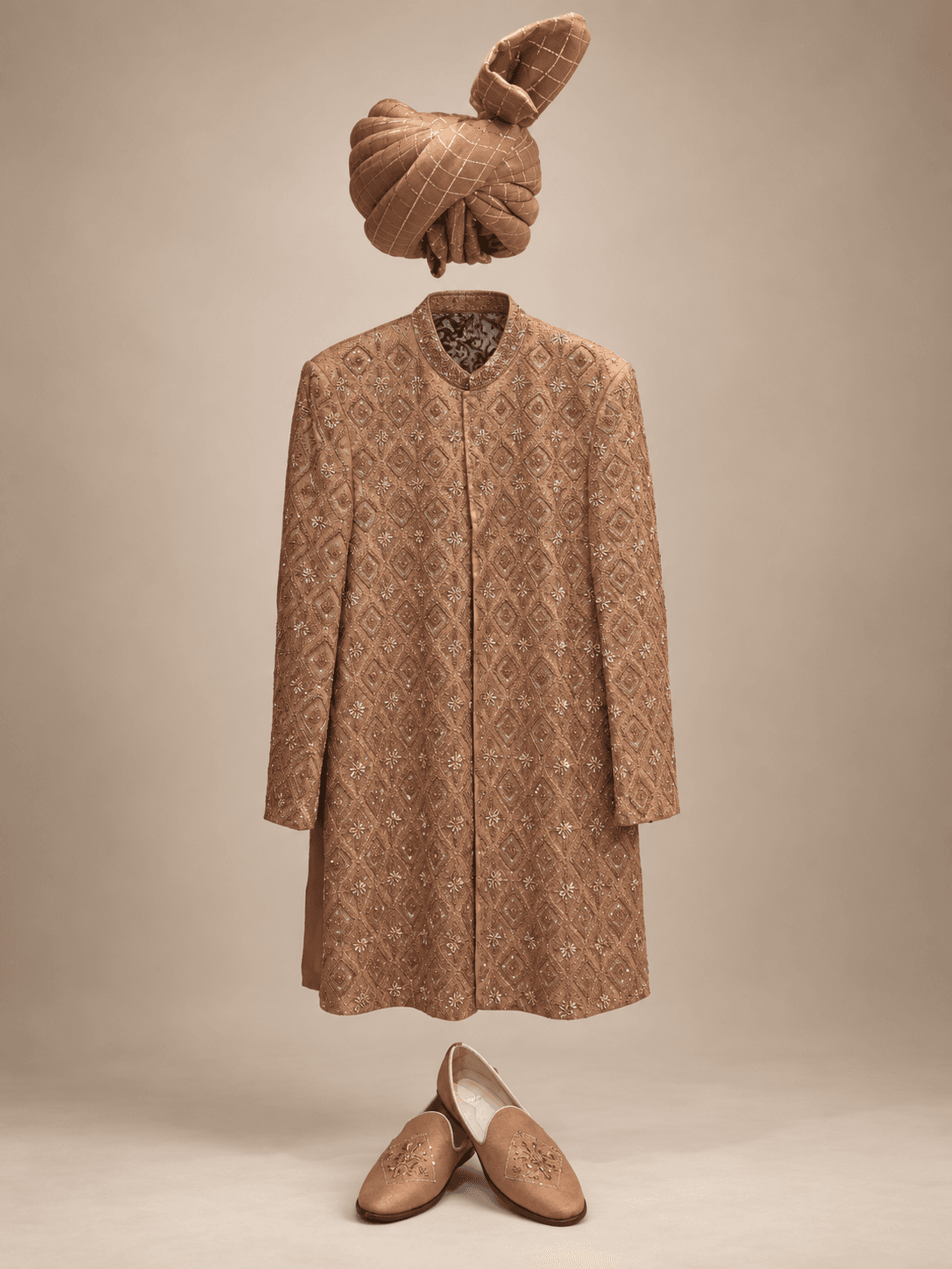 Rose Gold Zardozi Groom Collection