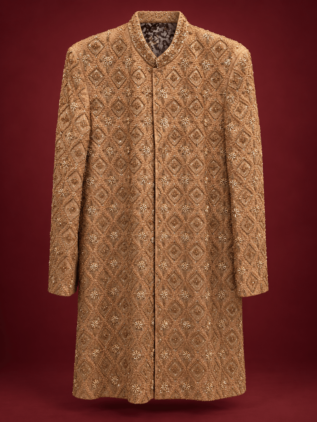 Rose Gold Zardozi Sherwani