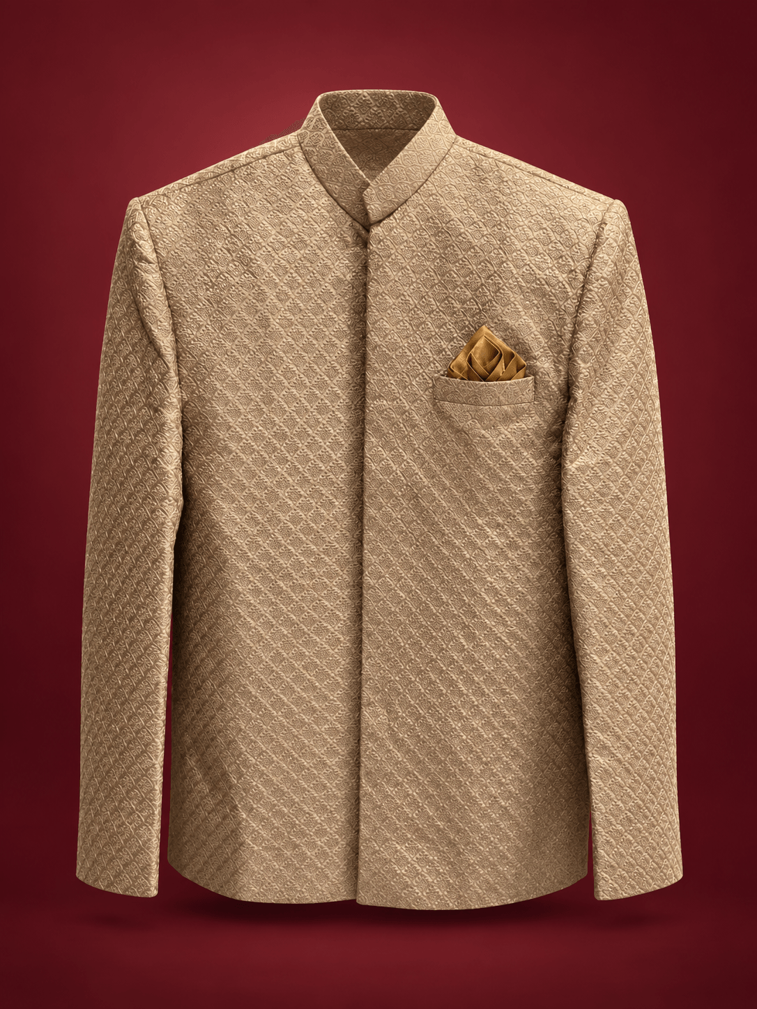 Champagne Jacquard Prince Coat