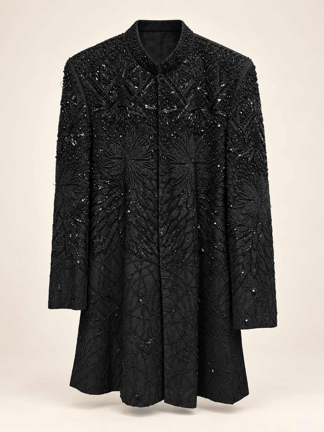 Onyx Starburst Beaded Sherwani